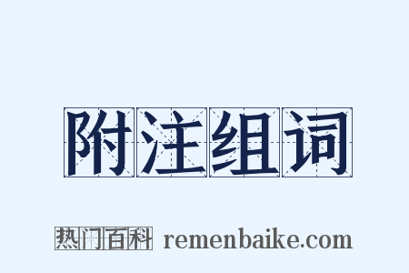 附注组词是什么意思的图片